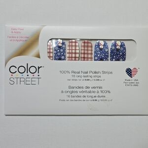Color Street Plaid Nail Strips - Red and Navy